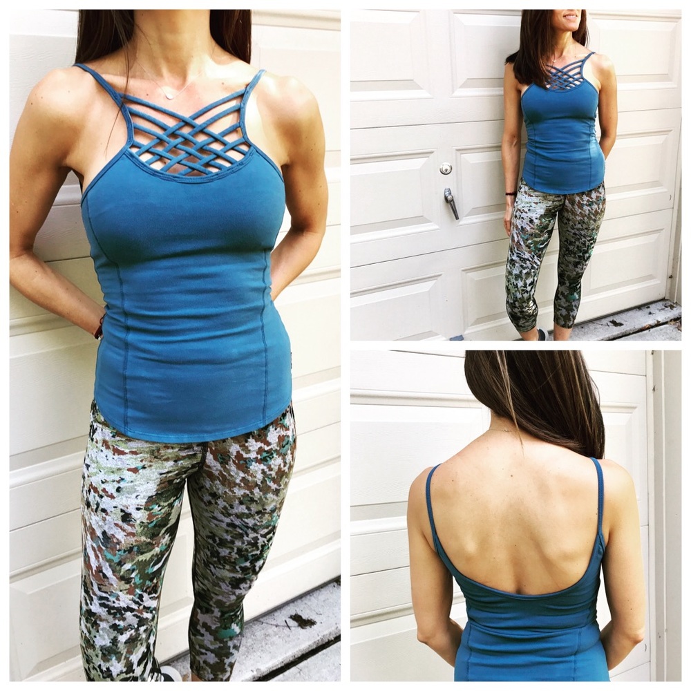 Hard Tail front lace low back tank Last One